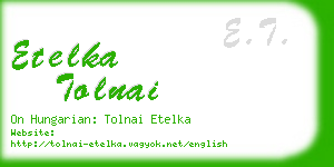 etelka tolnai business card